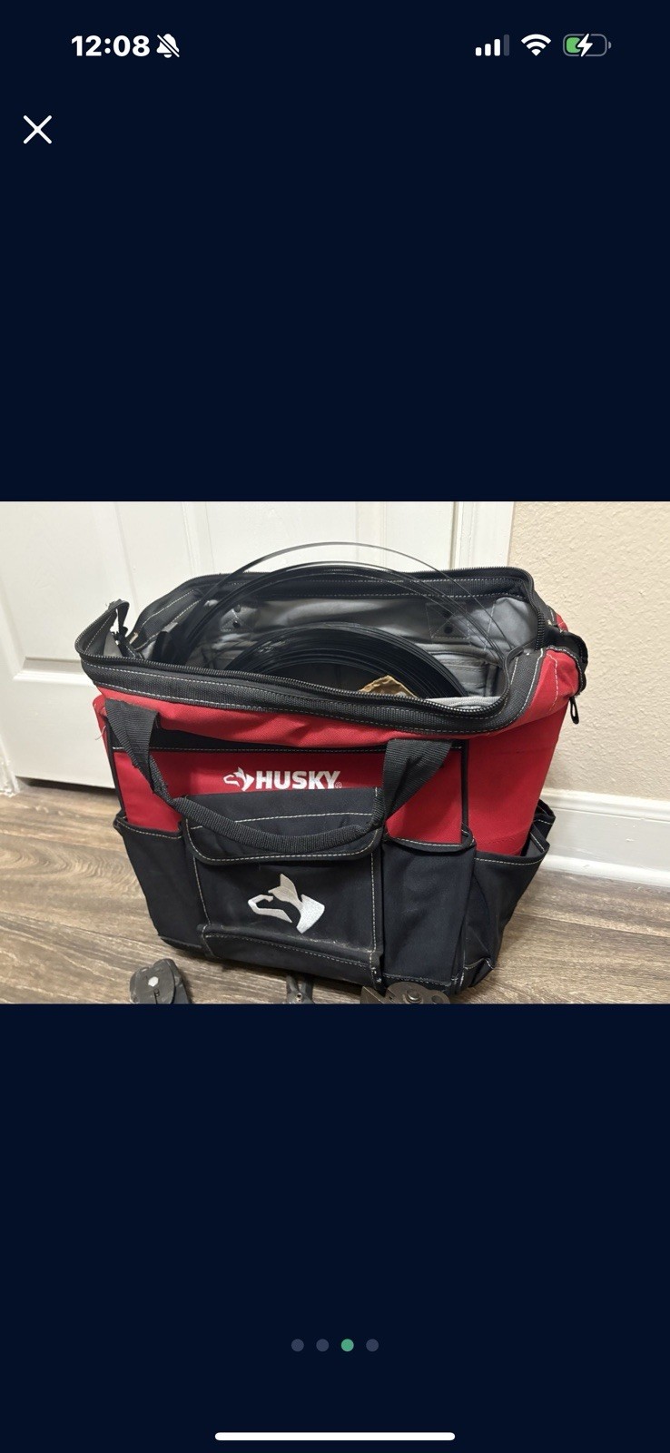 Husky Tool Pouch Durable Polyester, Multiple Pockets