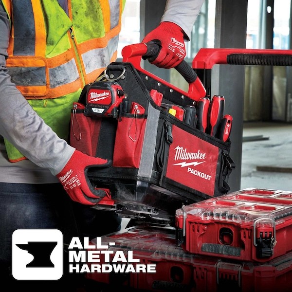 Milwaukee Tool 48-22-8315 Packout™ 15″ 32 Pocket Tear-Resistant Tool Tote