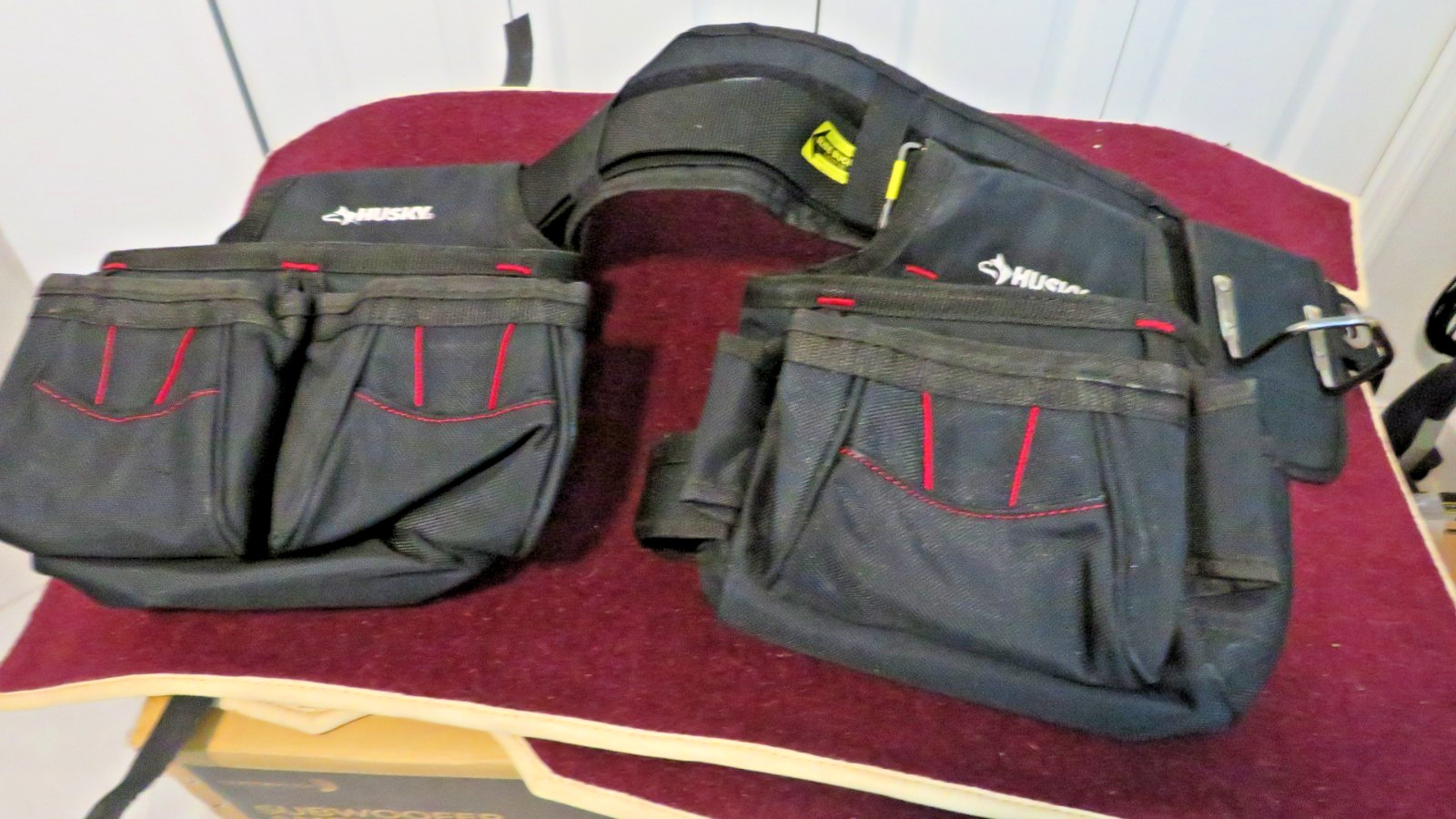 Husky Large 2 Bag 12-Pocket Contractor Tool Belt with plenty of storage & more
