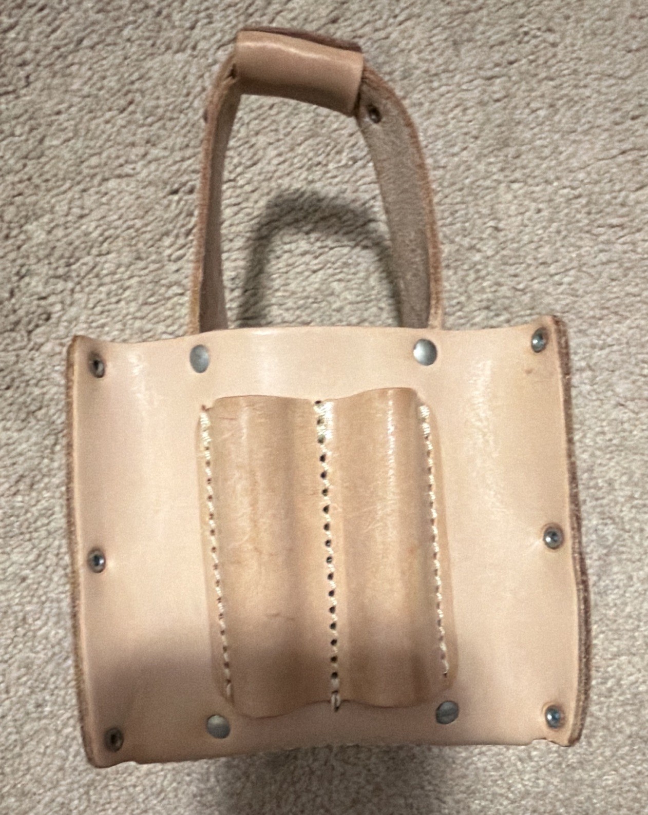 Rare IDEAL Industries 100th Anniversary Mini Leather Tuff-Tote Tool Bag Caddy
