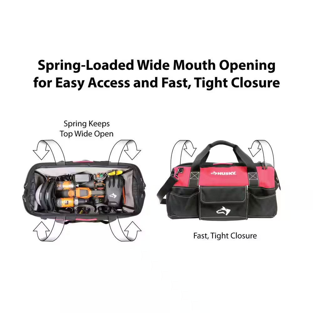 22 In. Spring-Loaded Tool Bag
