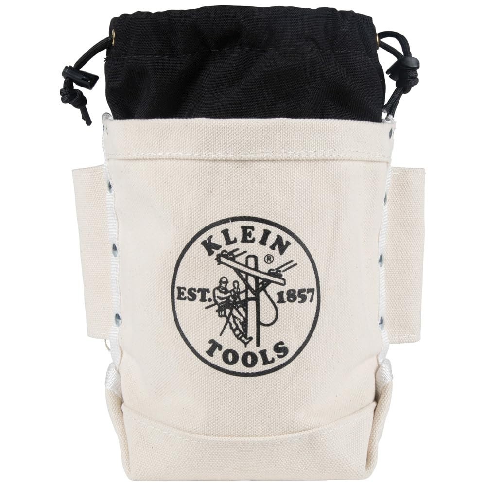 Klein 5416TCP Tool Bag – 3 Pockets, Extra Tall, Drawstring Closure in Canvas