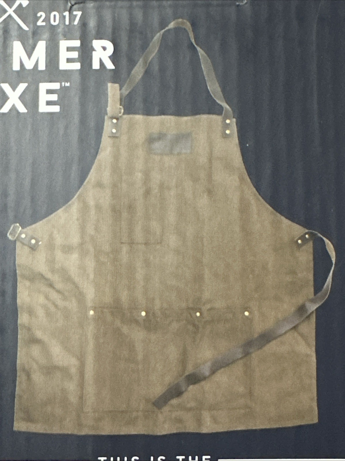 Workman’s Canvas Apron-Leather Straps-Durable Canvas-Hammer&Axe-Brand New Cotton