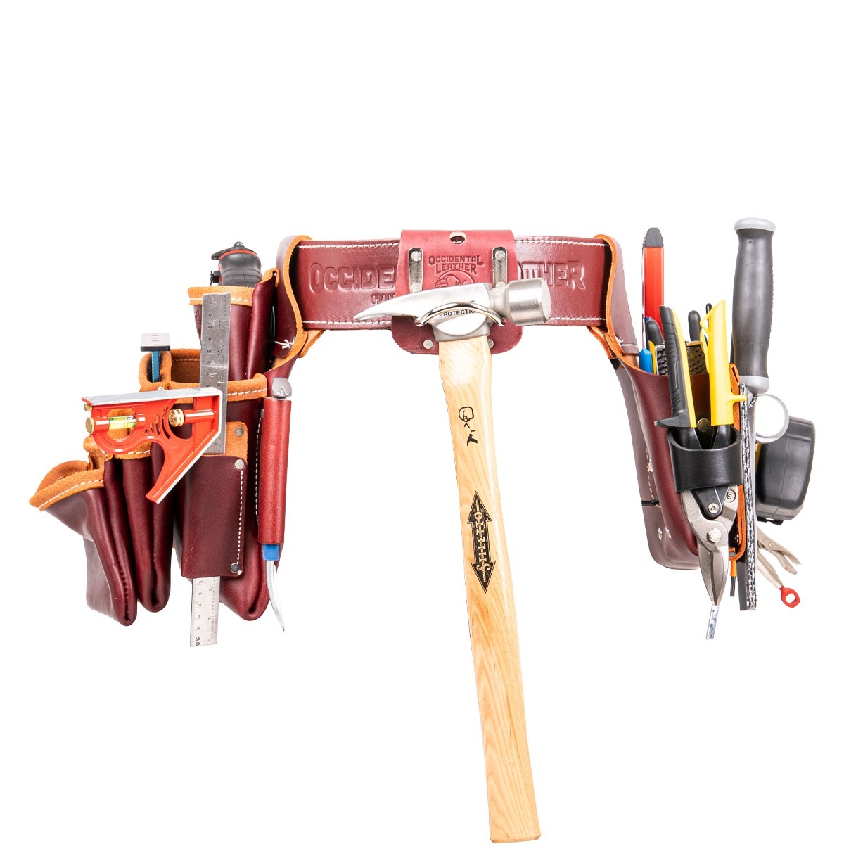 Occidental Leather Right Hand Commercial Drywall Tool Belt Setup, Brown, Large