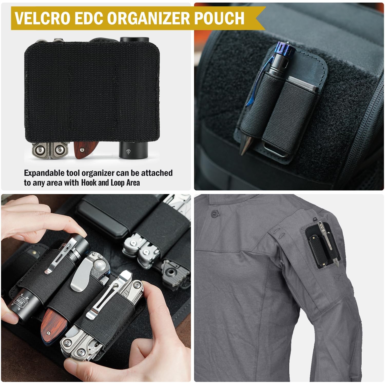 VIPERADE PL6 Tactical Modular EDC Organizer, Elastic Insert Pouch 1pc, M