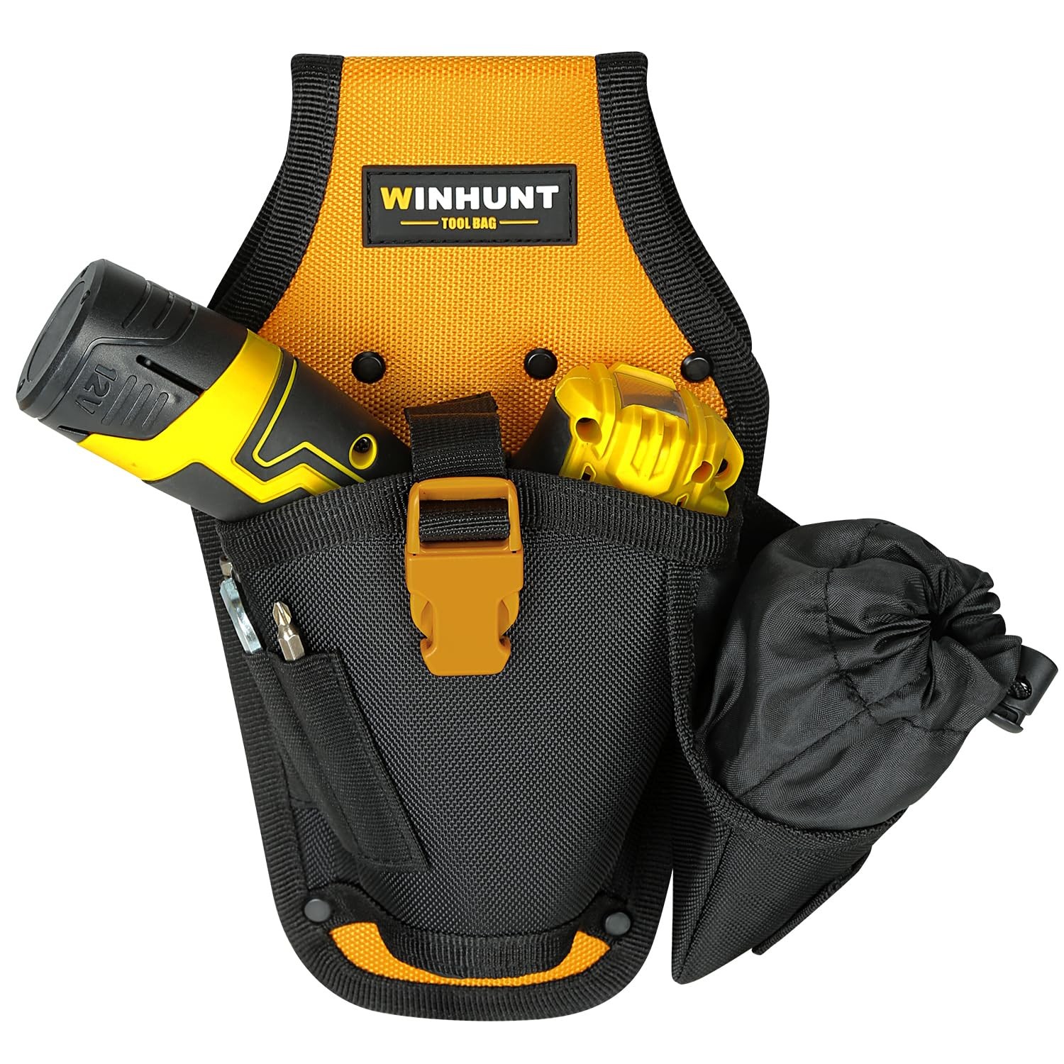 Drill Holster Tool Belt, 12x 7 inches, Black and Yellow, Heavy-Duty Tool Bag …