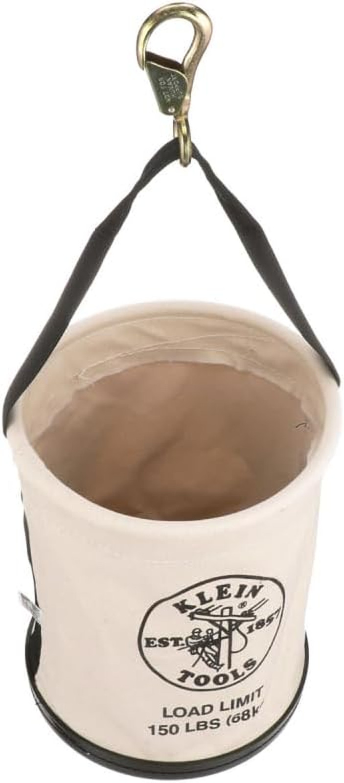 5109SLR Canvas Bucket, All-Purpose Tool Bucket with Plastic Bottom with Drain Ho