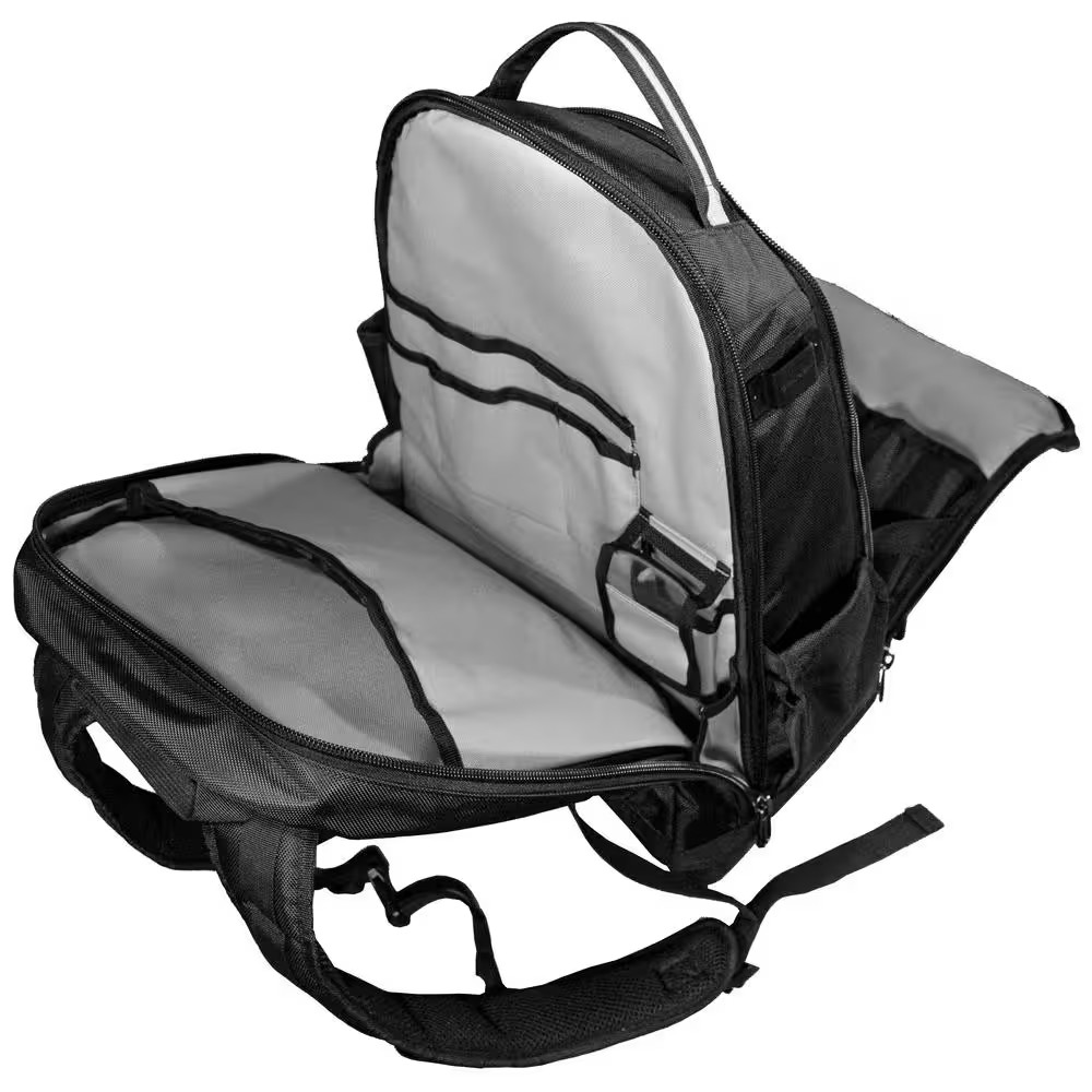 15 In. Contractor’S Backpack with Integrated Power Bank Compartment and Waterpro