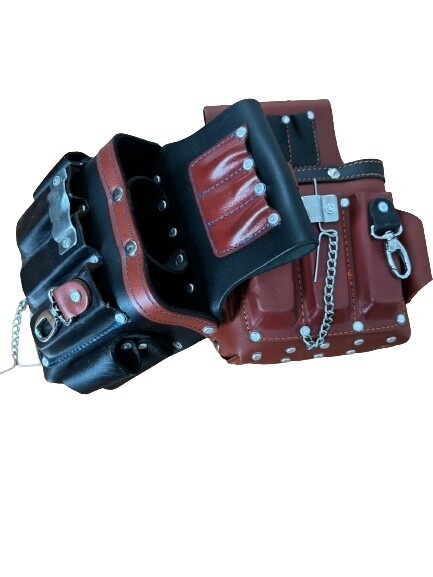 Leather Heavy Duty Electrician Carpenters Tool Pouch Waist Multi Storage Bag