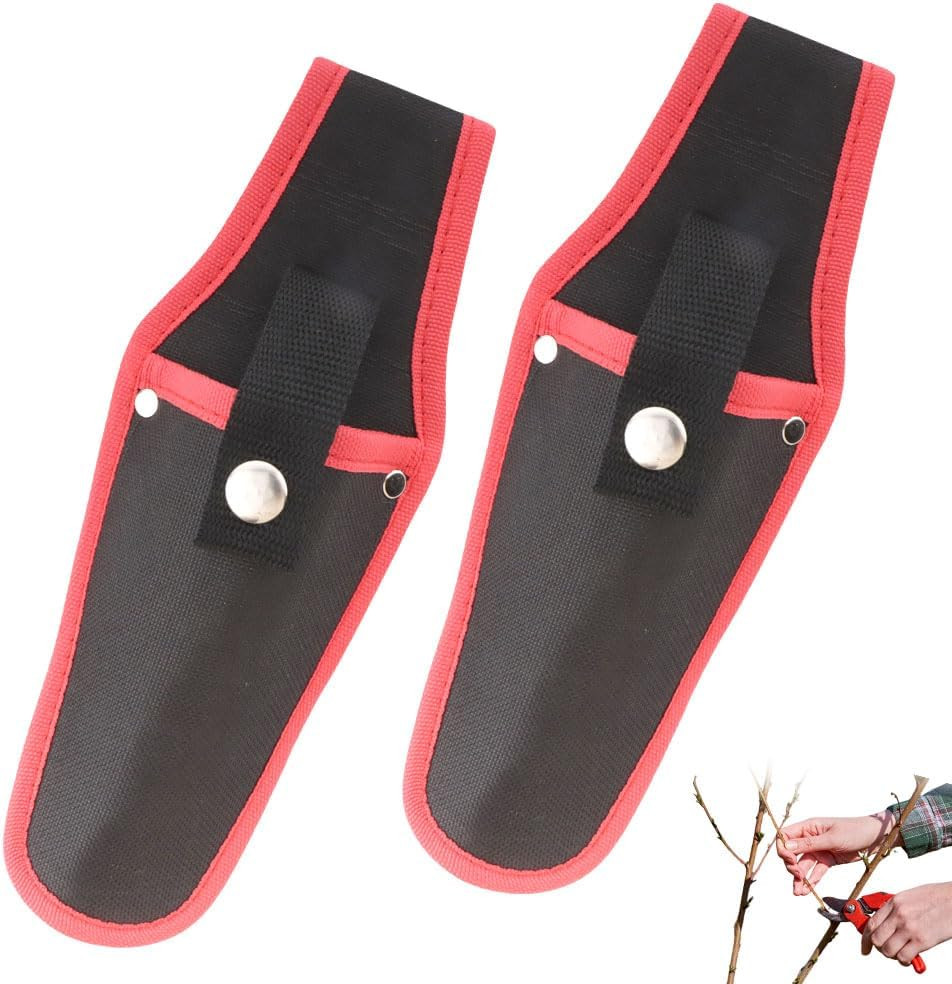 2-Pack Portable Canvas Pruner Holster Garden Shear Tool Sheath with Belt Loop