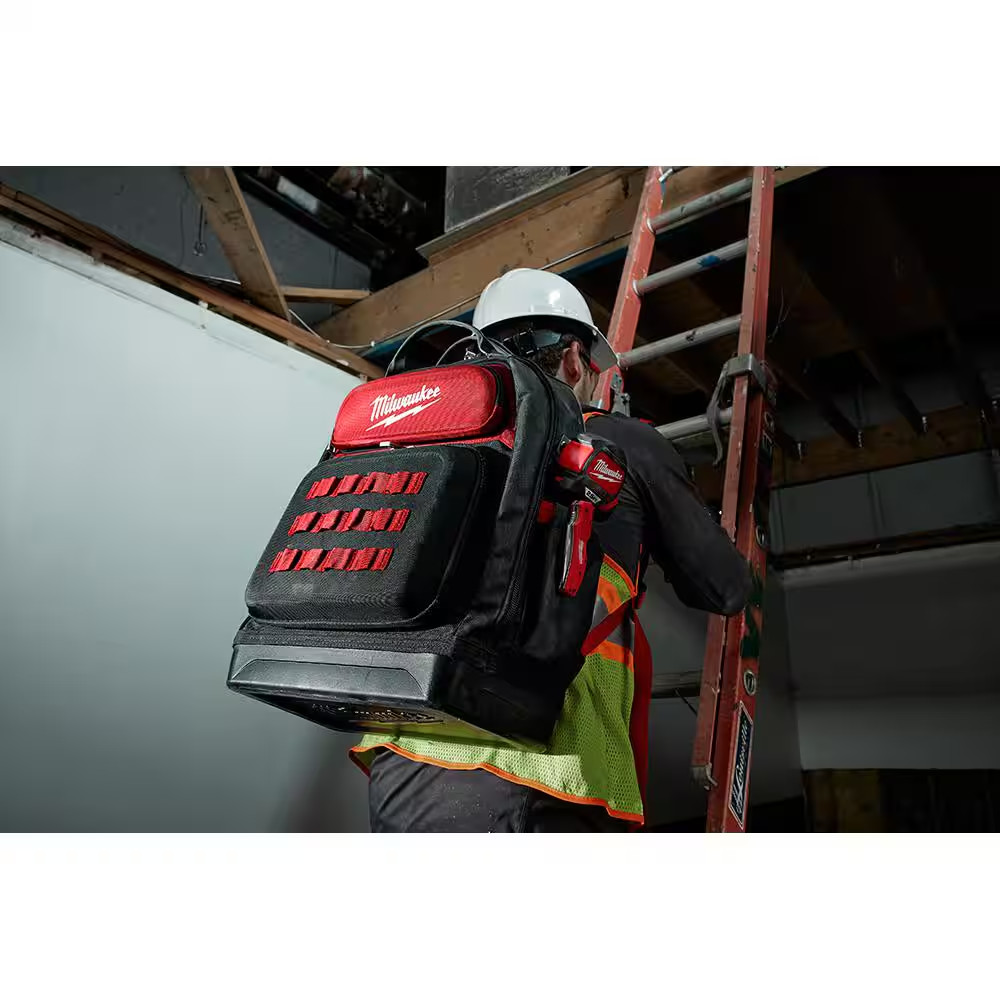 15 In. Ultimate Jobsite Backpack with 12 In. Zipper Tool Bag in Multi-Color (3-P