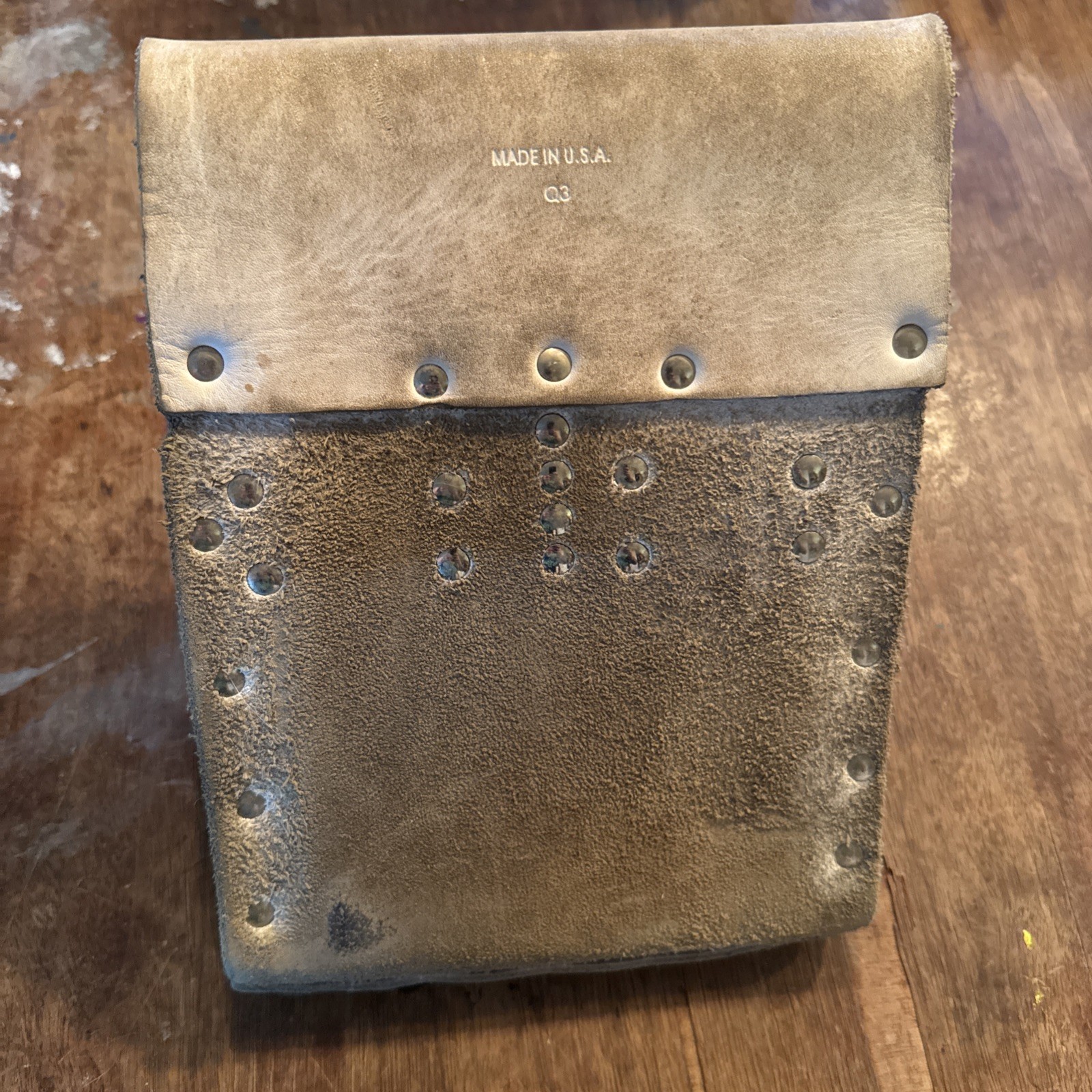 VTG Klein Tools 5166 7 Pocket Leather Electrician Tool Pouch USA Belt Holster