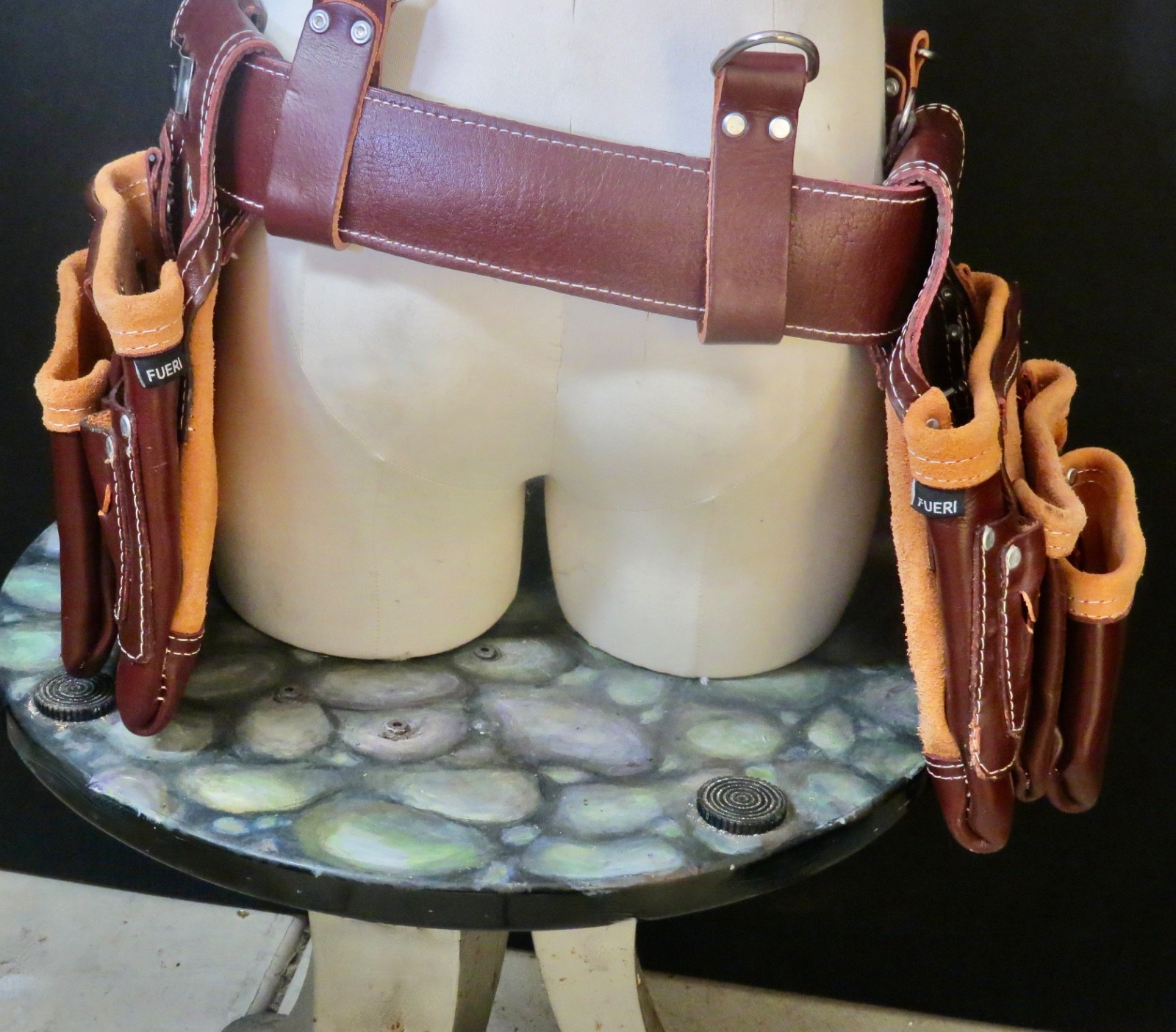 Electrician Tool Pouch Framers Leather Tool belt for Carpenter 17 pockets bag
