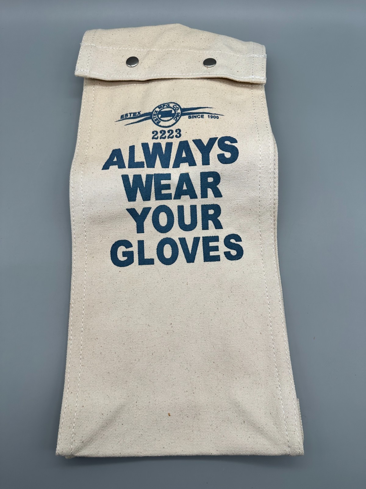 ESTEX Mfg. Co. Canvas Linesman Glove Bag 18″ x 8″ x 4″ Always Wear Your Gloves!