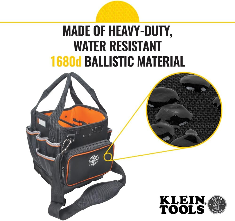 5541610-14 Tool Bag with Shoulder Strap Has 40 Pockets for Tool Storage and Oran