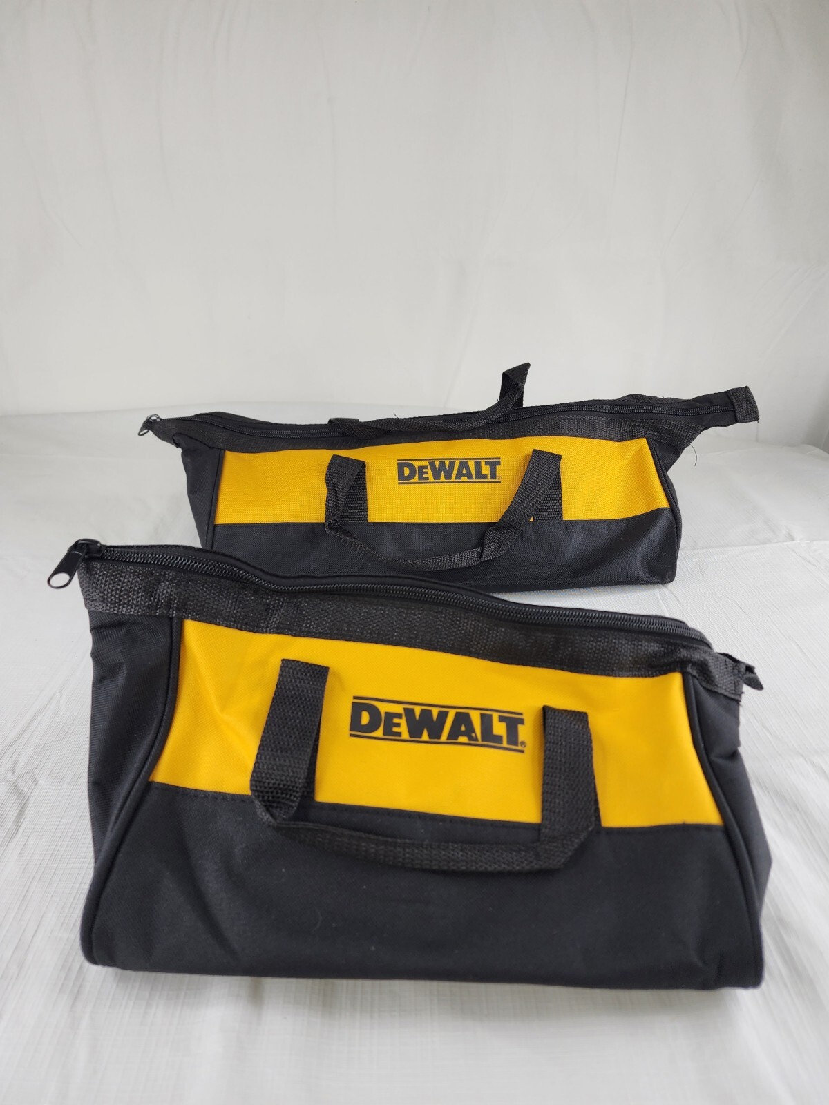 Two (2) Genuine DeWALT 10″ Heavy Duty Canvas Contractor Bags
