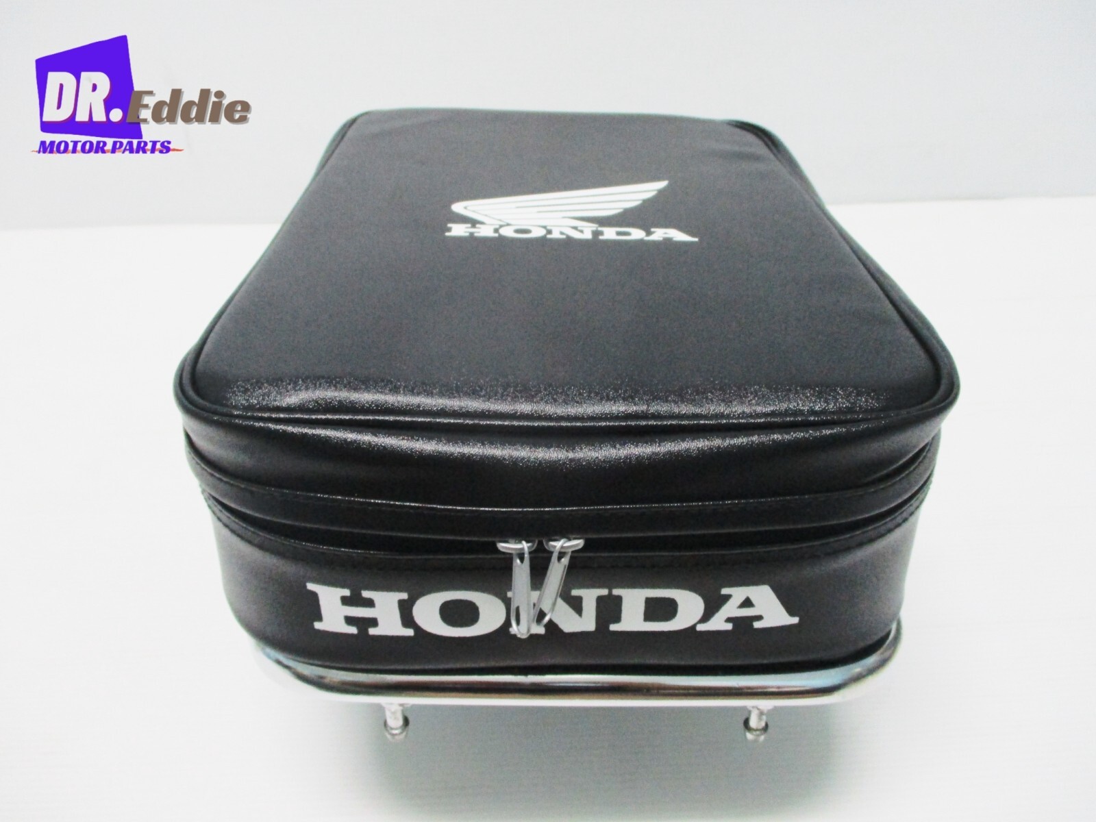 Fit Honda C50 C100 Rear Rack Carrier & Black Baggage Bag Pouch #BI5877#