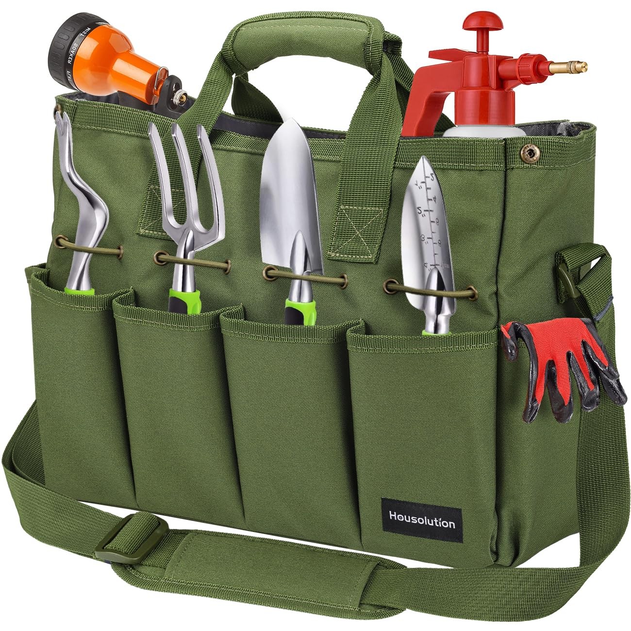 Garden Tote Bag 900D Standable Tool Storage Pockets Organizer 14 Inch