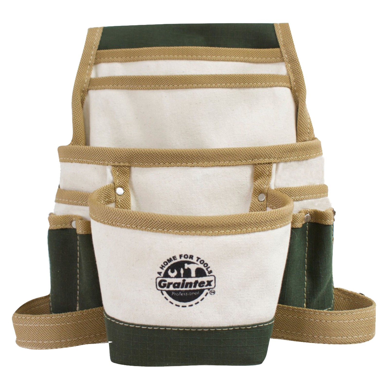 CS1829 10 Pocket Nail & Tool Pouch, White