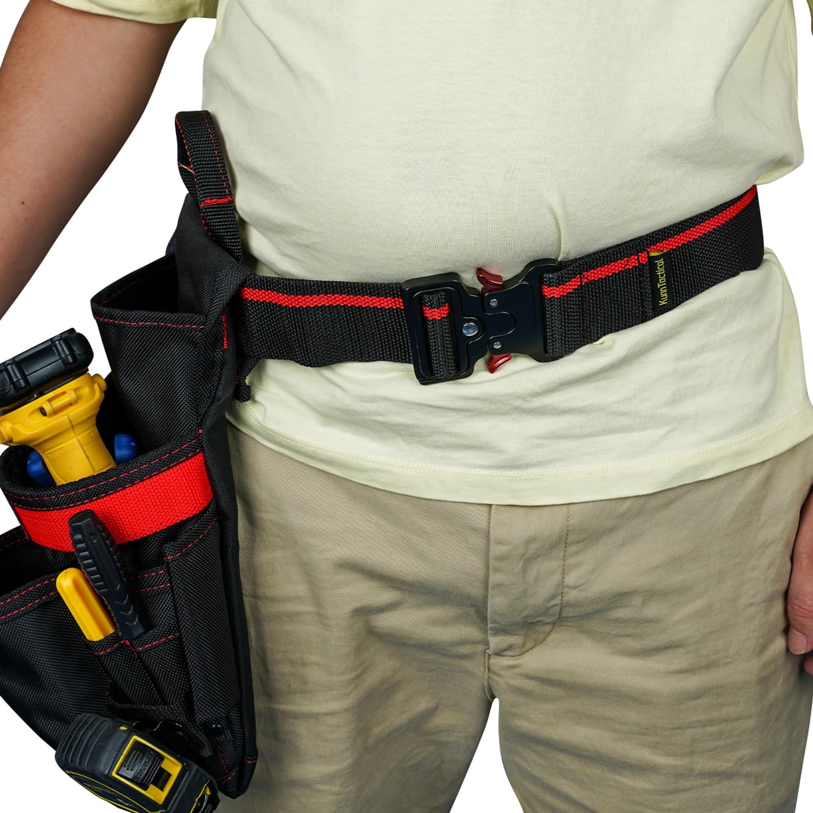 Work Belt 2-Inch Wide Quick Release Buckle Heavy Duty Multi-Purpose Men’s Bel…