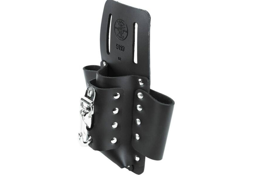 KLEIN TOOLS (SMALL) Electrician Leather Multi Tool Belt 4 Pocket Pouch (NEW)