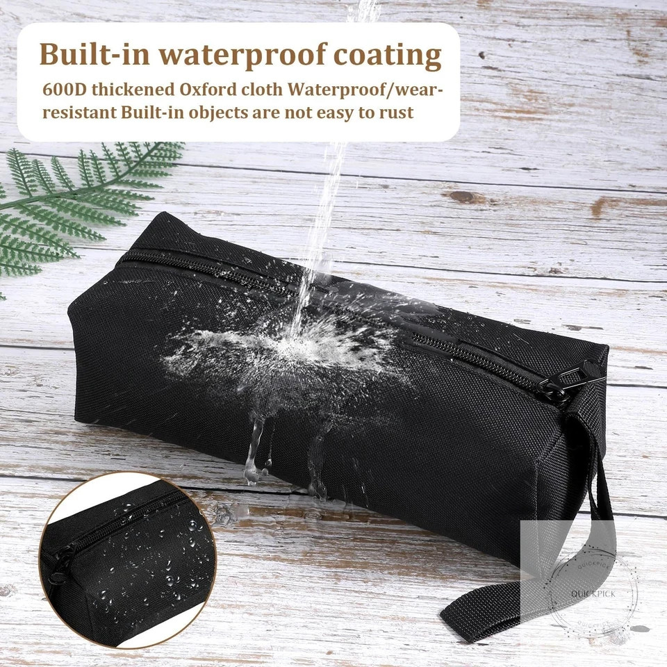 2 Pack Canvas Tool Pouch with Zipper, Tool Pouch Bag, Multi-Purpose Small Zipper