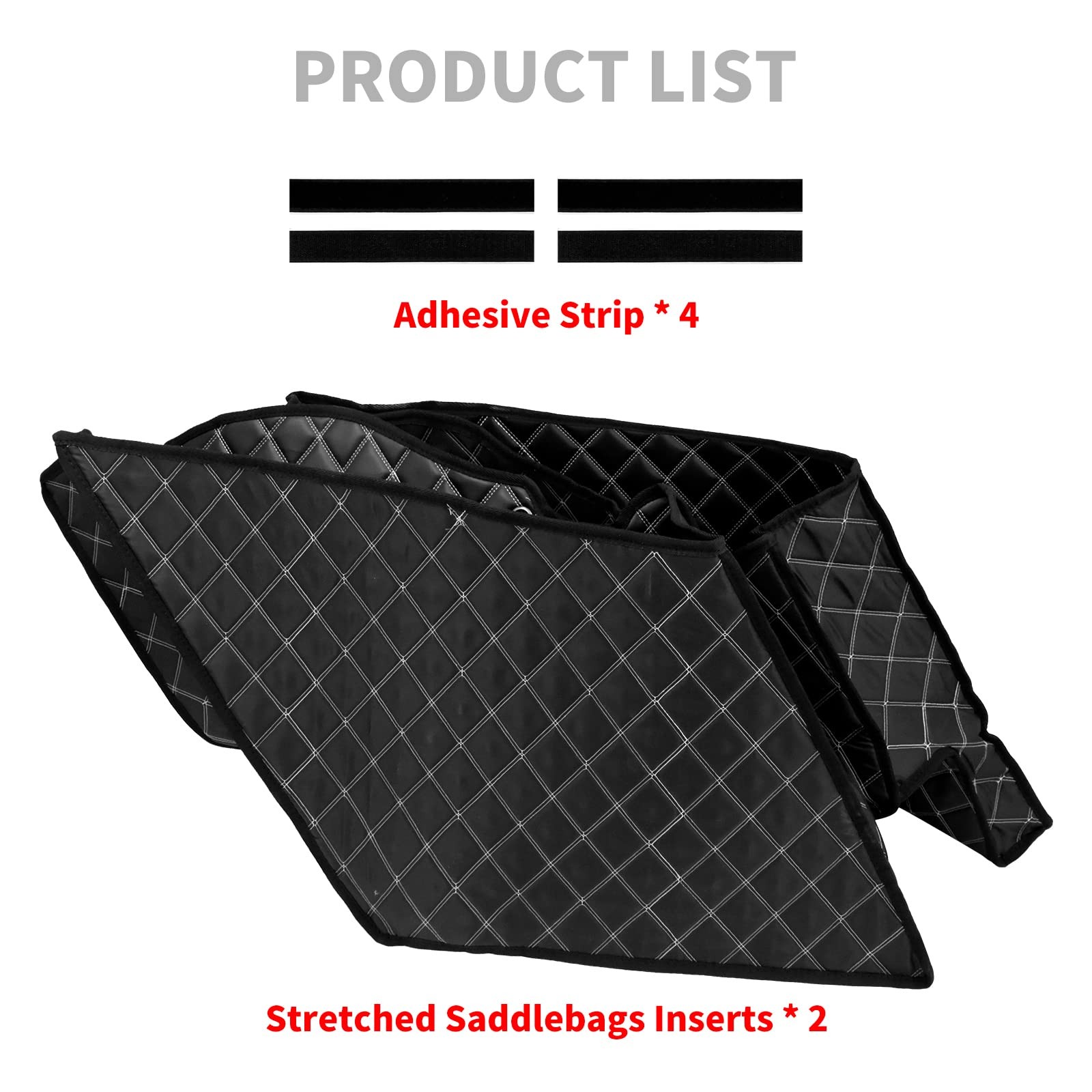 Motorcycle Saddlebag Liners 5 inch Stretched Bag Inserts Fits for Harley Touring