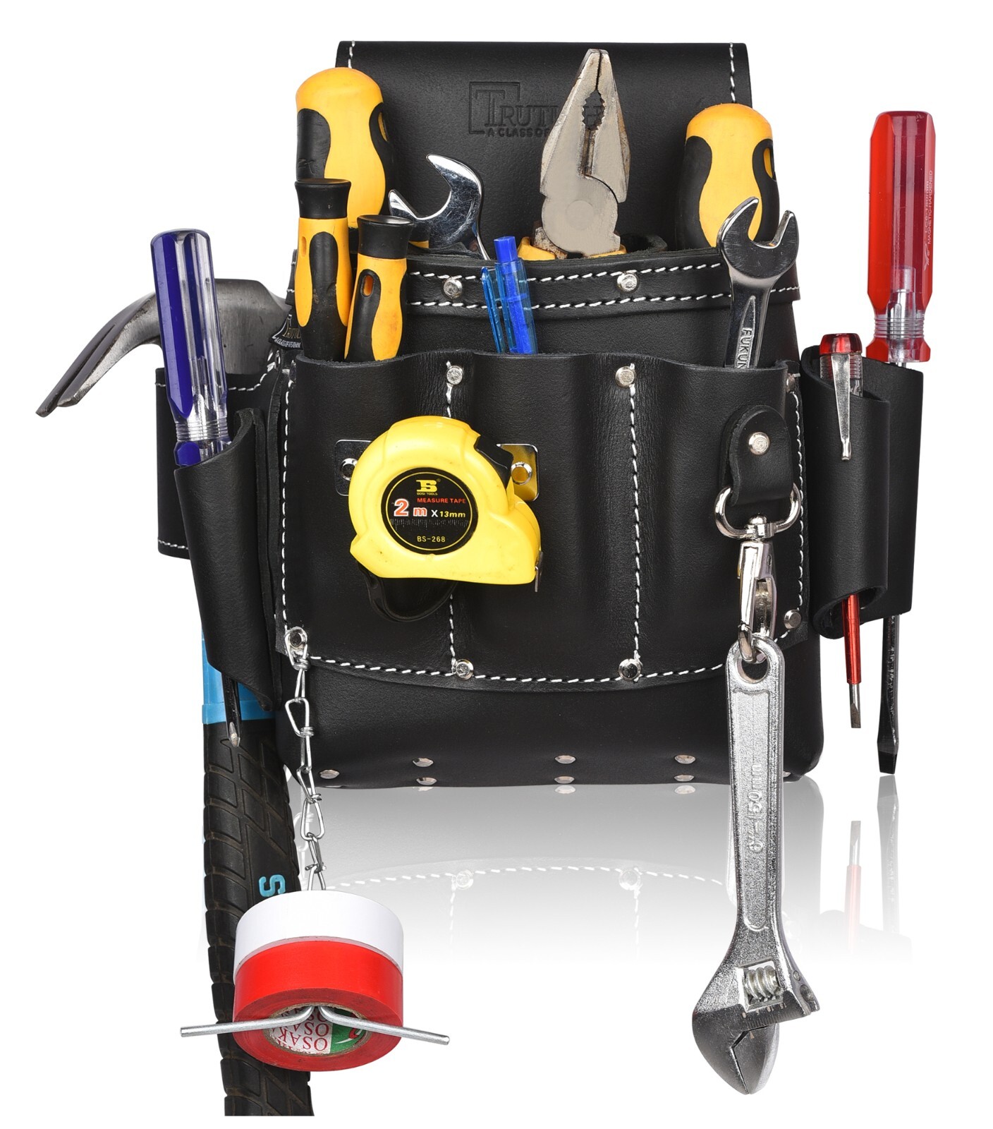 Trutuch Leather Electrician Tool Pouch | Electric Bag | Electric Pouch