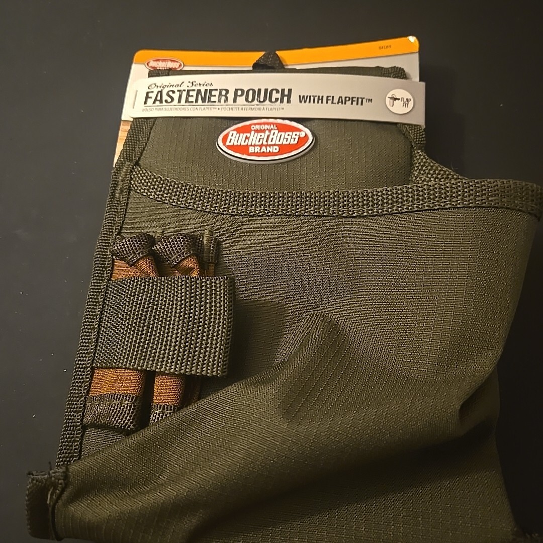 Bucket Boss 54160 Tool Pouch, Tool Pouch, Green, Polyester, 1 Pockets