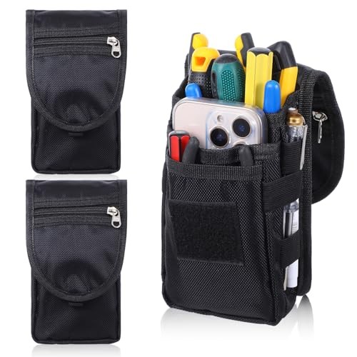 2 PCS Small Utility Pouches EDC Pocket Tool Belt Pouch – Cell Phone Holder
