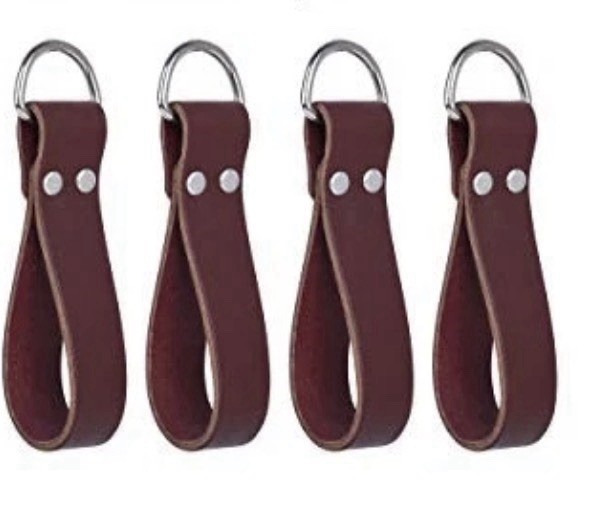 FUERI Leather Tool Belt D-Ring Attachment Straps – 4 Piece Set
