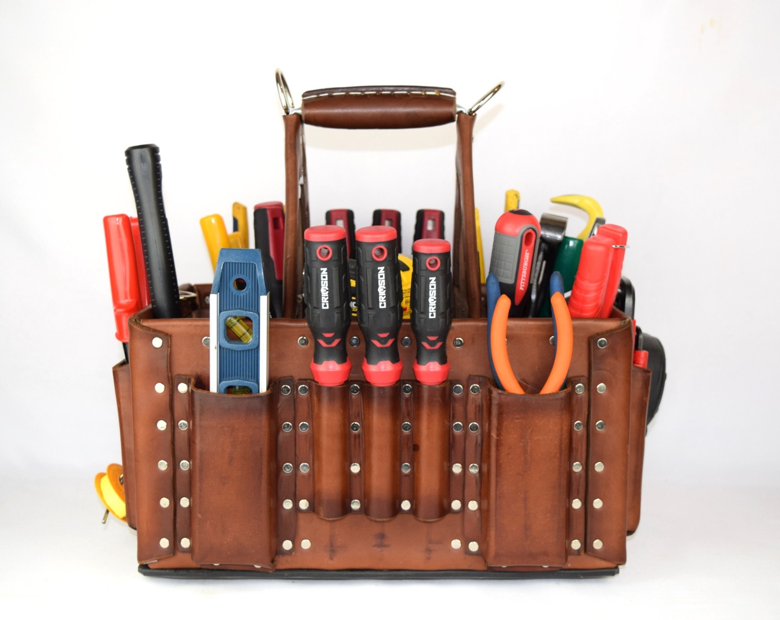 Electrician Leather Tool Bag Tuff-Tote Journeyman’s Stronghold tote 9X14-RNP
