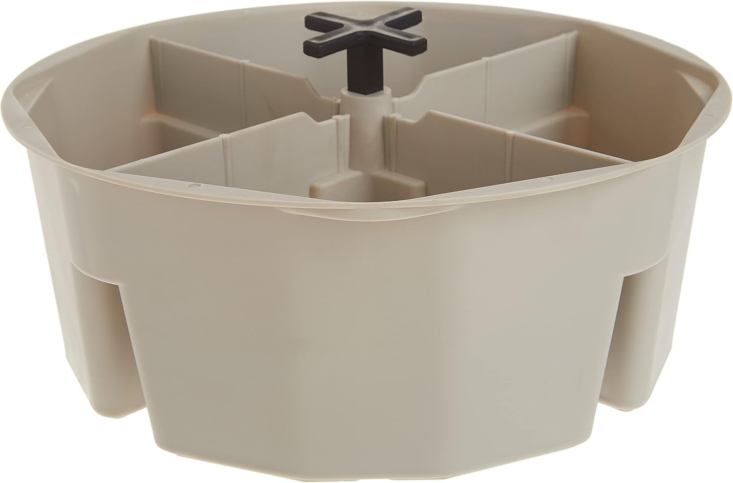 1154 4-Inch High, Full-Round Bucket Tray,Cream White