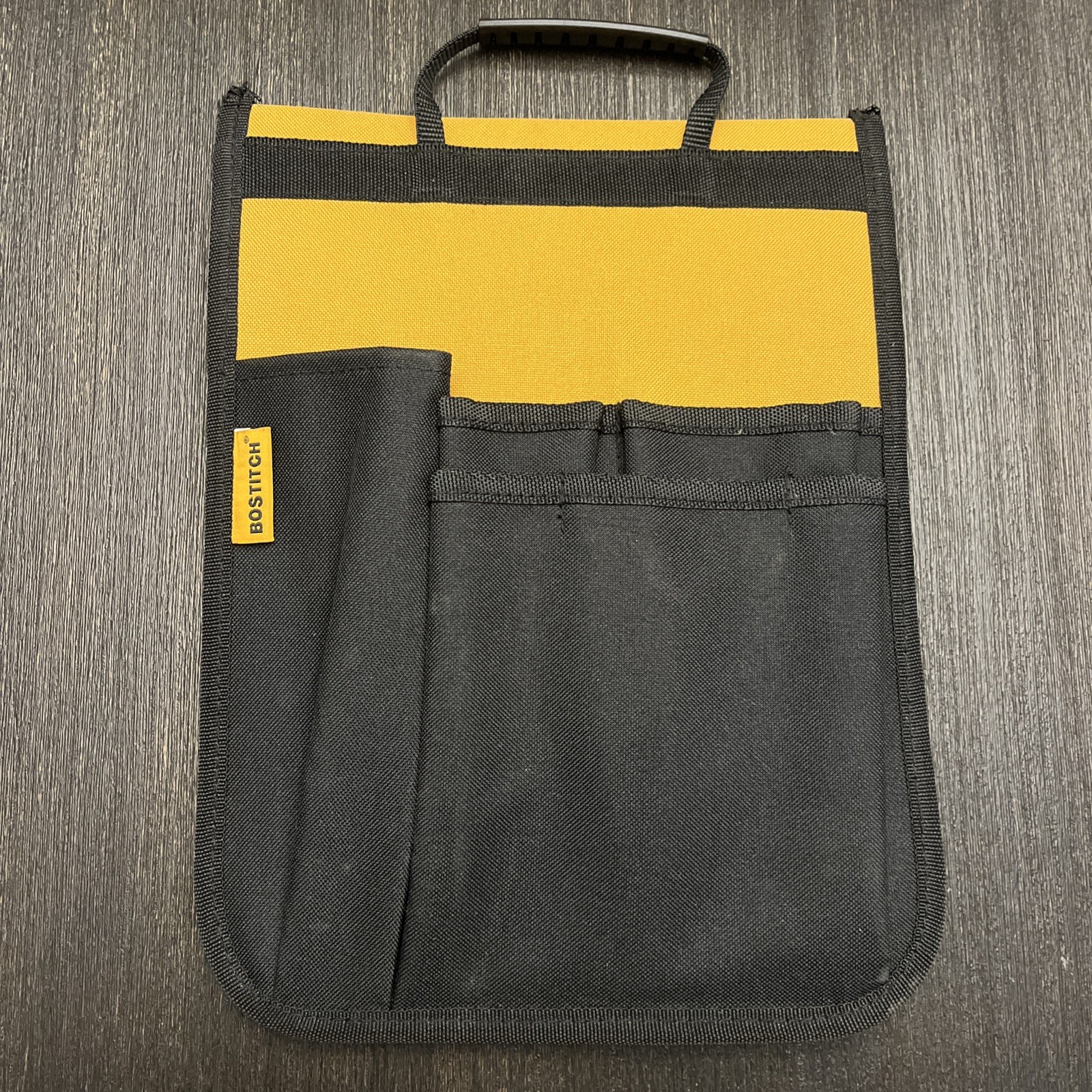 Bostitch Tool Pouch Multi-pockets With Handle Double Sided Black & Yellow # 931