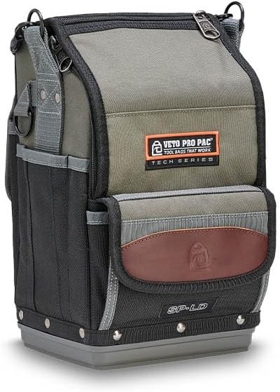 Veto Pro Pac SP-LD Tool Bag Waterproof Technician Electrician 18 Pockets Grey