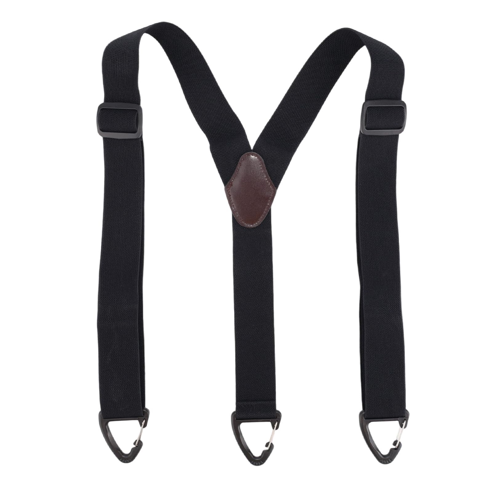 Mikovivi 1.5 Inch Black Y-Back Belt Loop Suspenders, Heavy Medium,