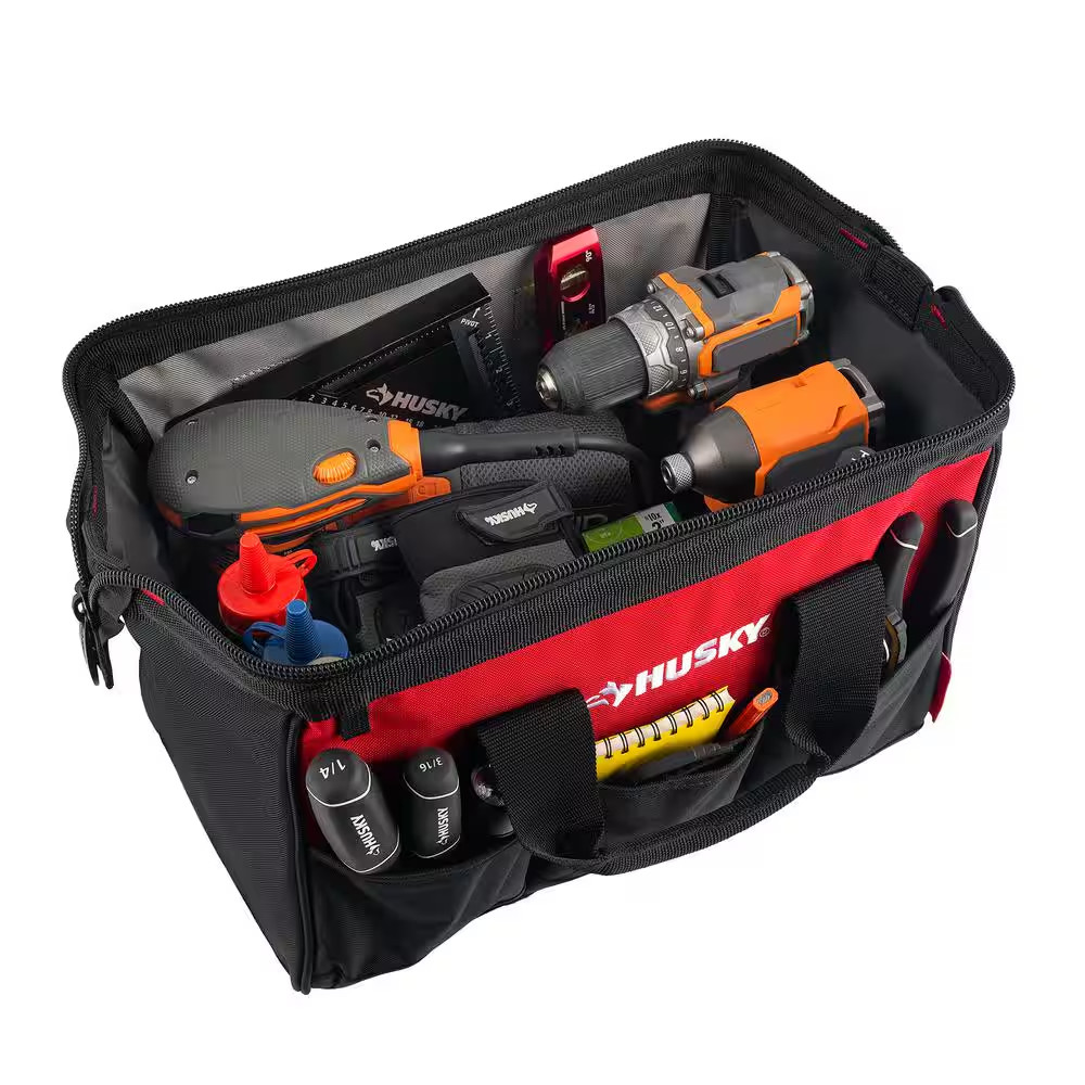 15 In. 8 Pocket Zippered Tool Bag