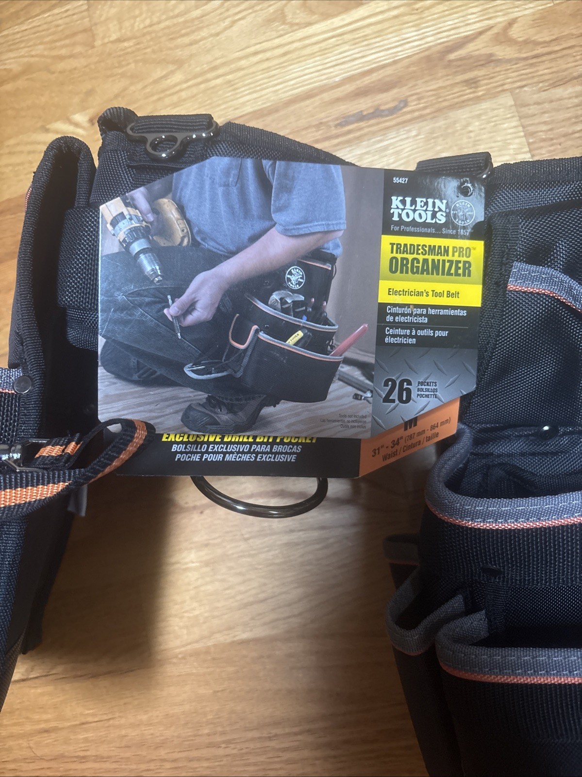 Klein Tools 55429 Tradesman Pro Electrician’s Padded Tool Belt Tool Pouch (M)