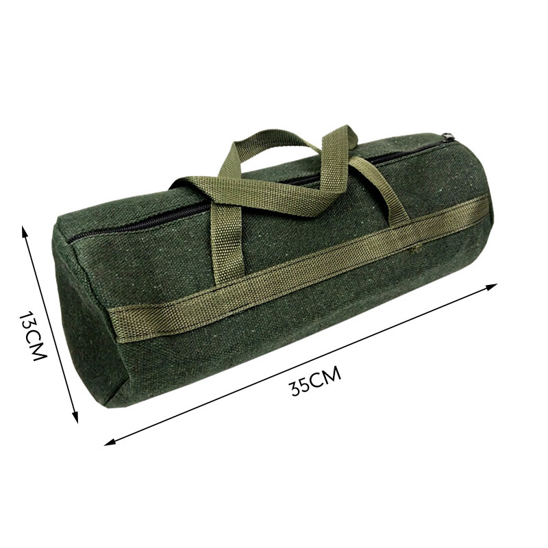 Durable Thick Canvas Pouch Tools Bag Storage Organizer Instrument Case Green