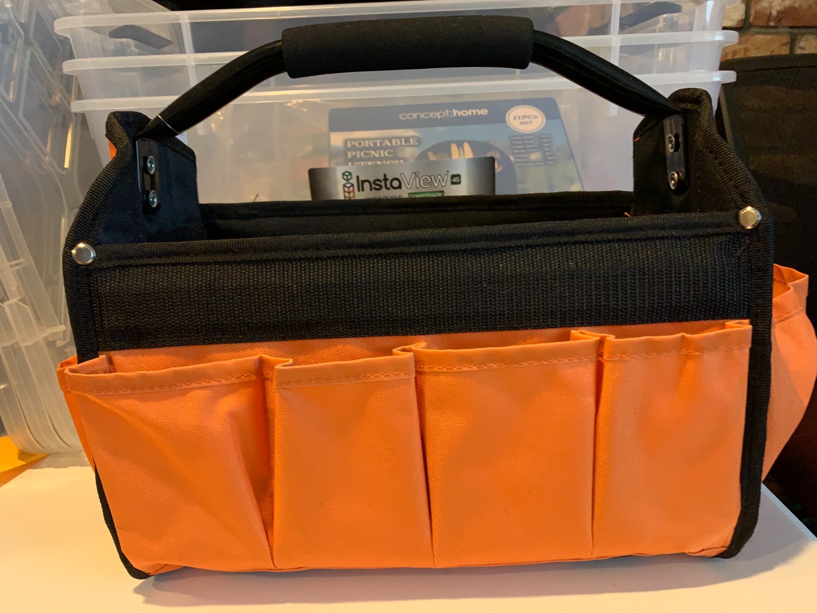 Torelli 12.5″ Collapsible Tool Bag 14 pockets Orange/Black NEW