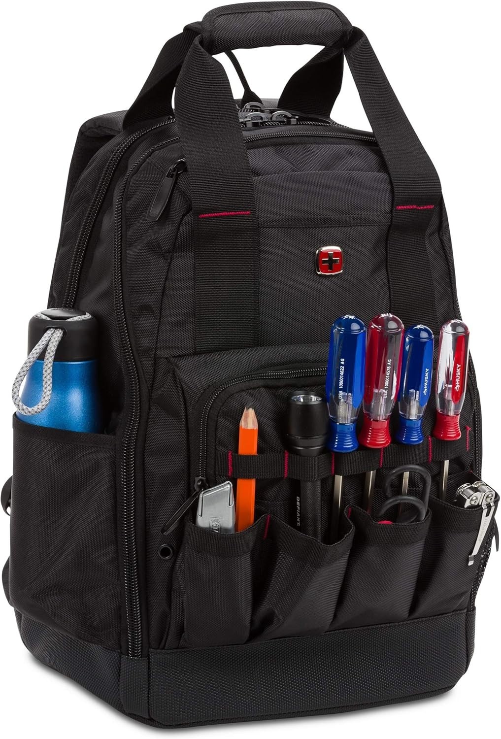 Water-Resistant 15-Inch Laptop Backpack with 34 Storage Solutions in Black