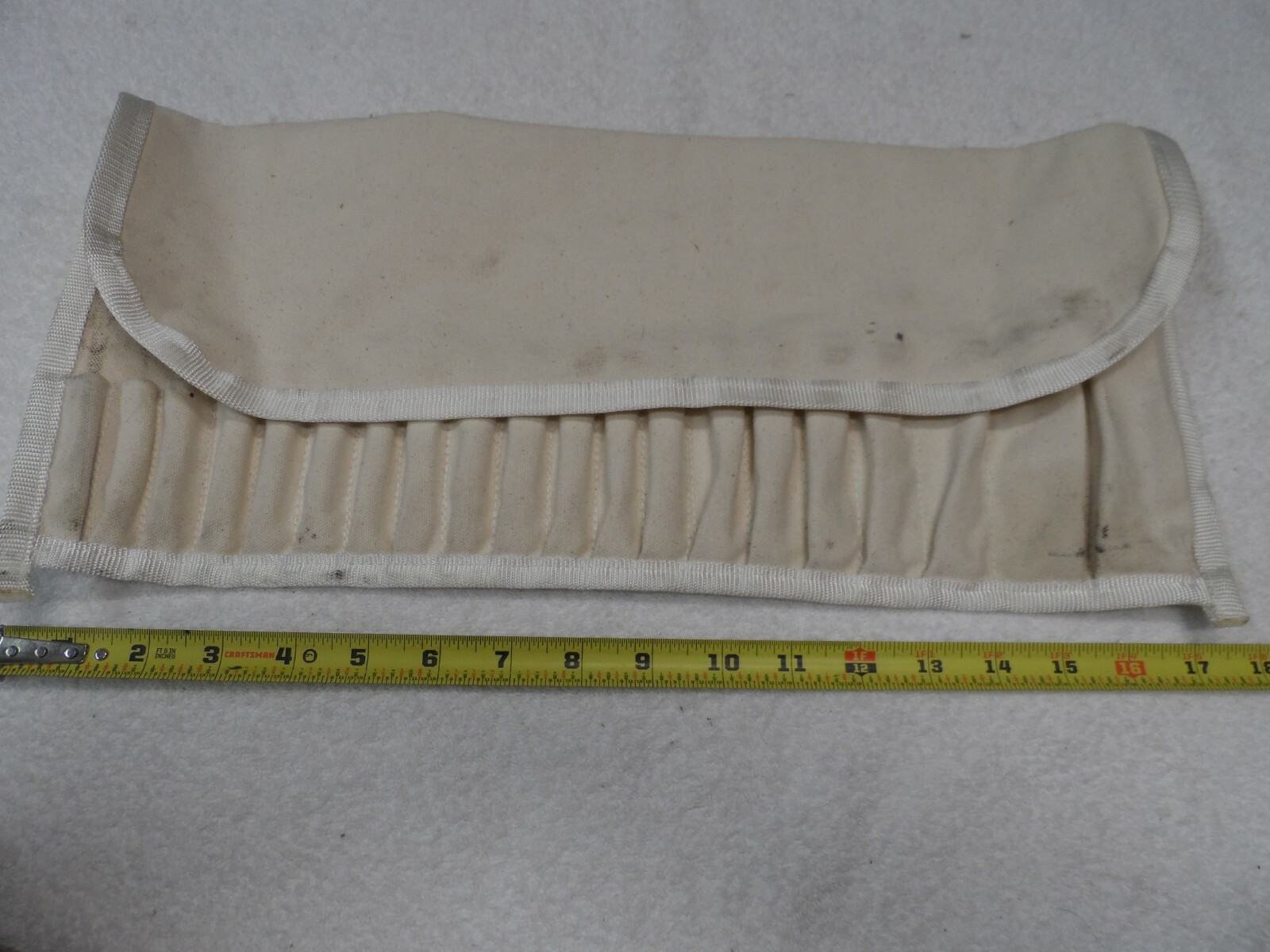 White Canvas Pouch for Chisels (Craftsman, Snap-On, Other) – made in USA