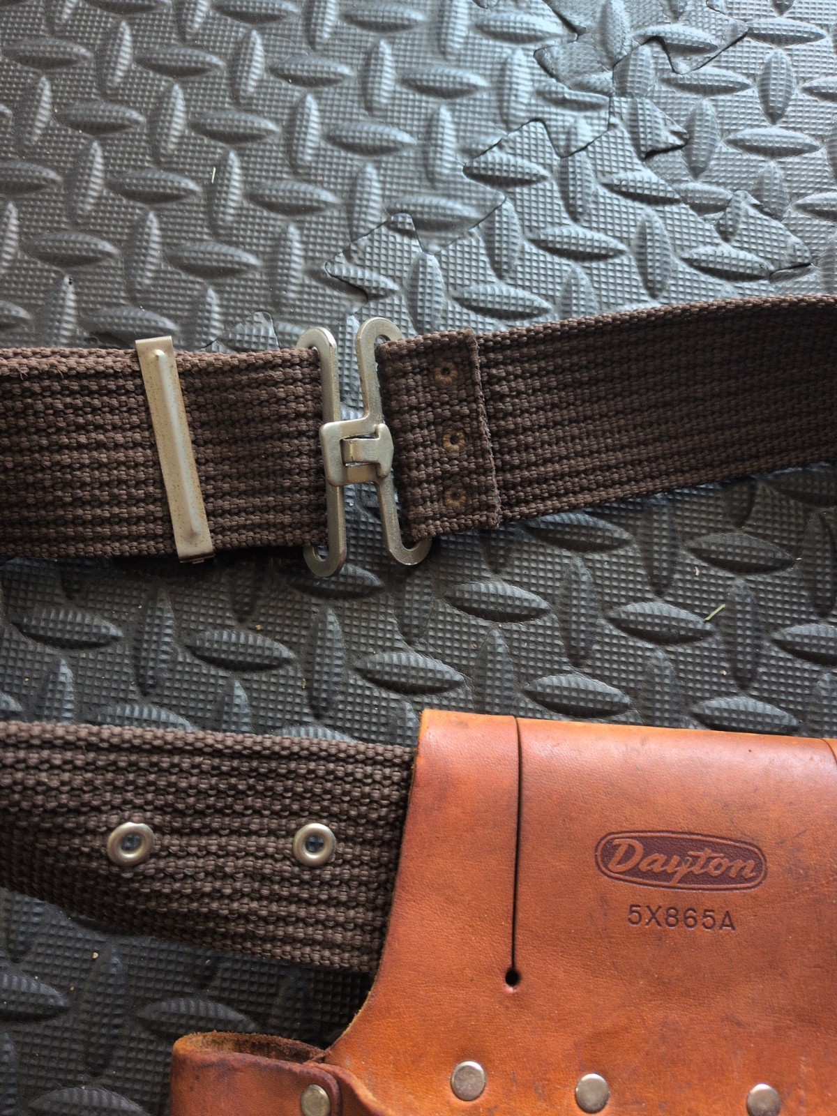 Dayton Tool Pouch Genuine Leather Heavy Duty Tool Belt 7 Pockets Adjustable