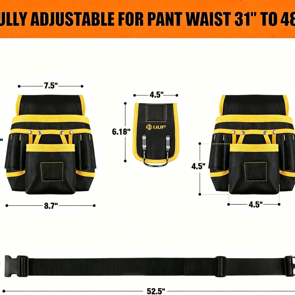 Magnetic Tool Belt for Men, 26 Pockets Heavy Duty Tool Pouch, Magnet Holster Nai