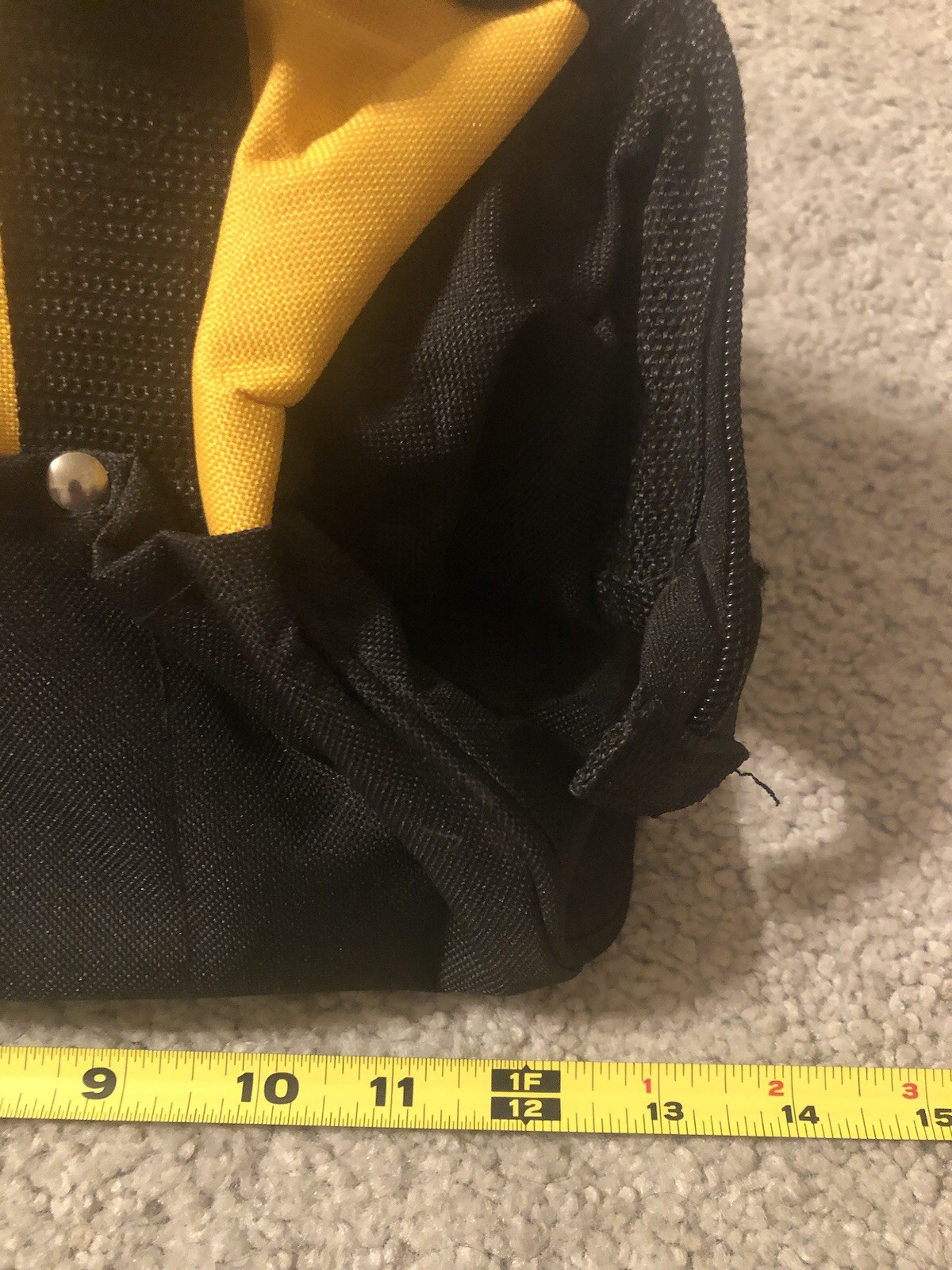 DeWALT Contractor Tool Bag Small Soft Case Zippered Tote Black Yellow Storage