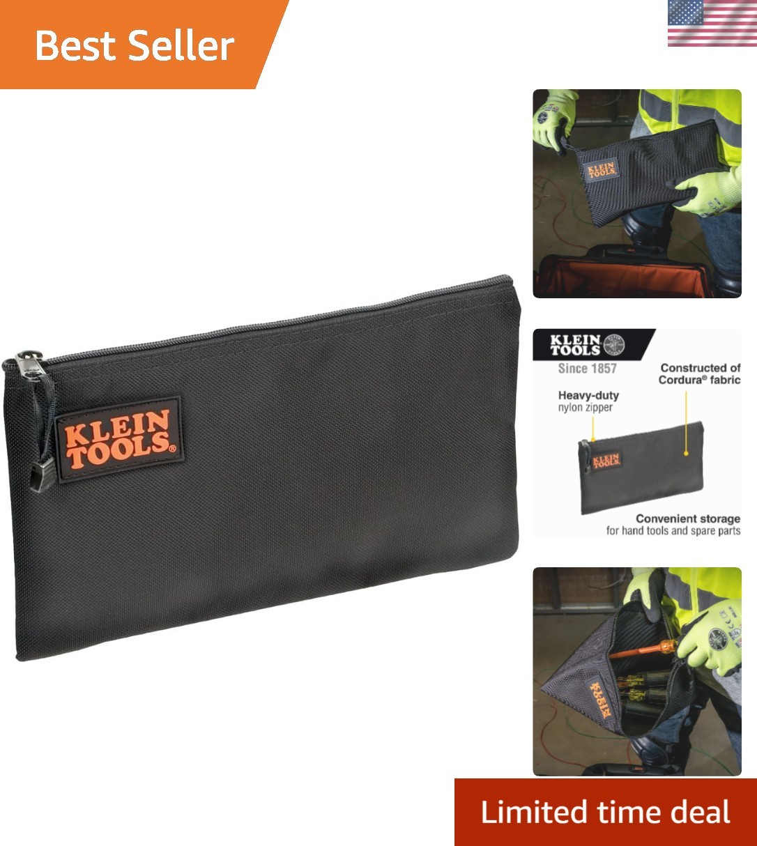 Compact Cordura Ballistic Nylon Tool Bag – 12.5-Inch with Heavy-Duty Zipper