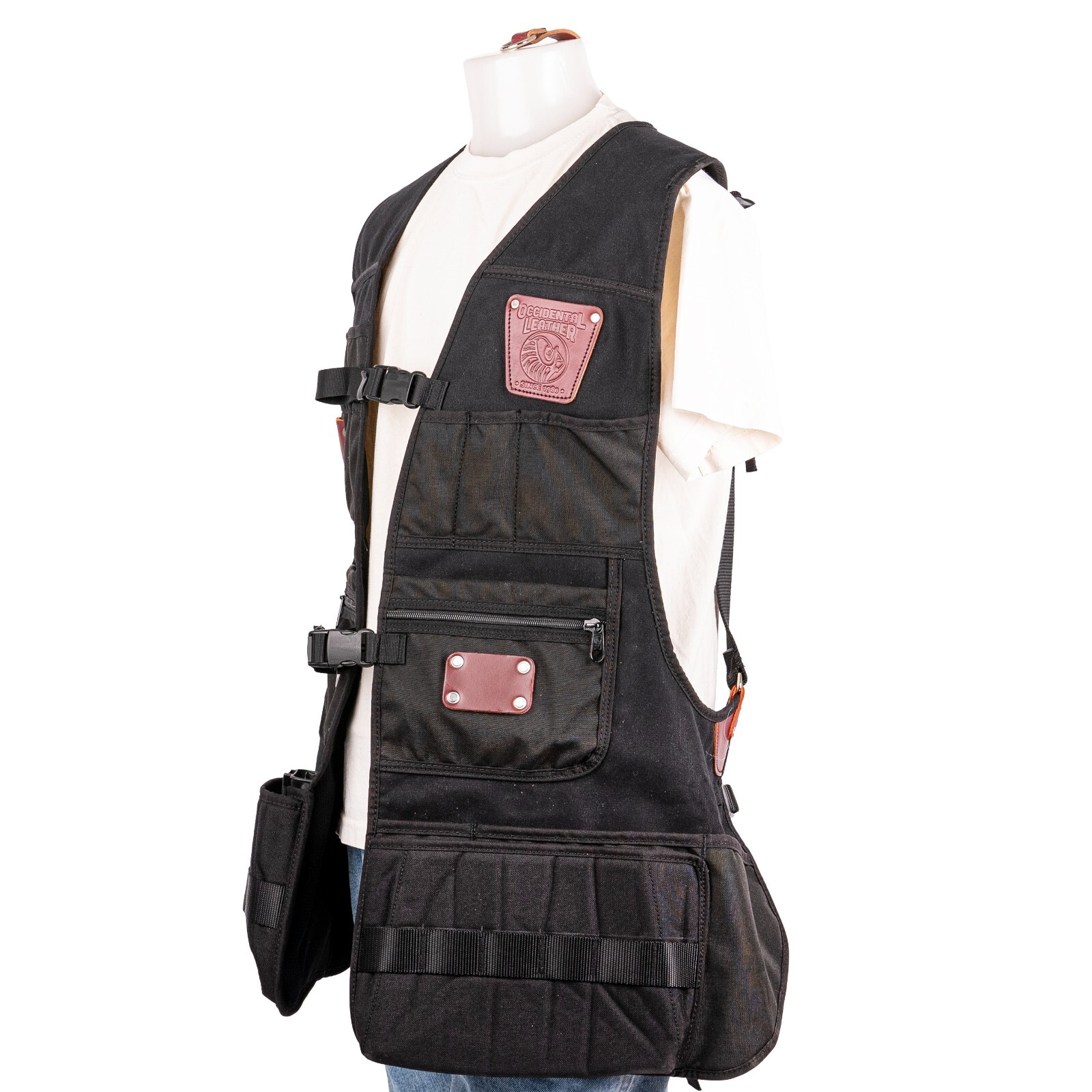 Occidental Leather 2576 XL OxyPro ZIP Tool Fastener Work Vest 34 Pockets XL