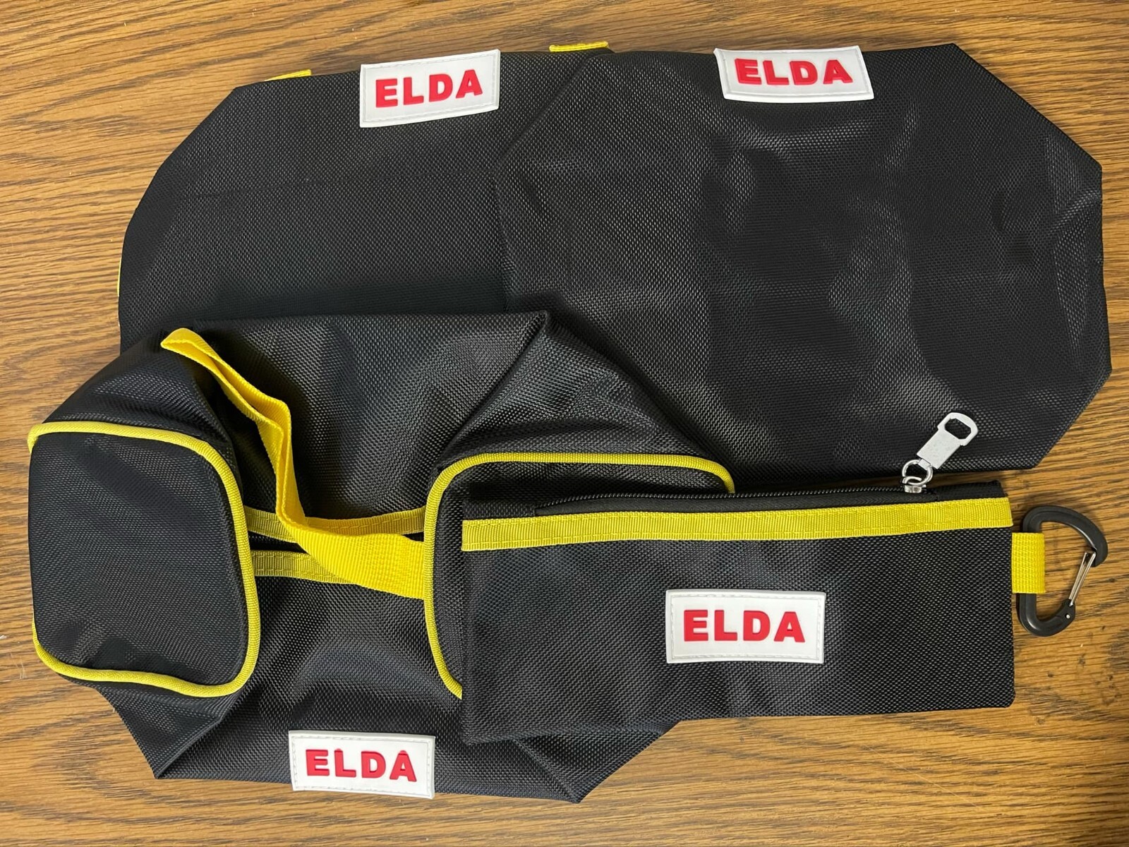 ELDA 4 Pack Tool Bag for Men w/Hard Bottom Waterproof Tote Large Capacity Pouch