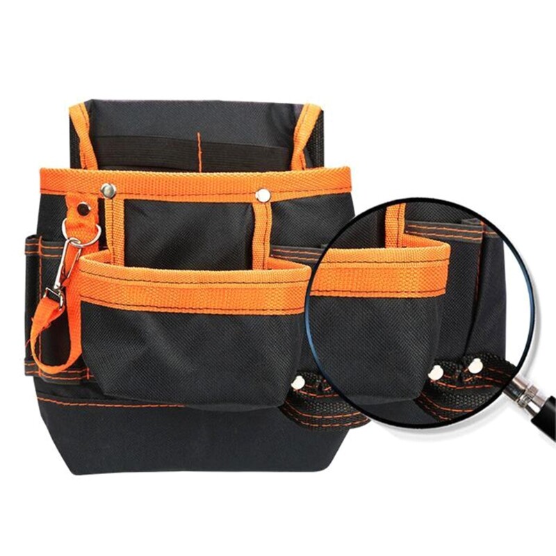 8-pockets Electrician Waist Bag 600D Oxford Cloth Tool Bag for Hardware Tools