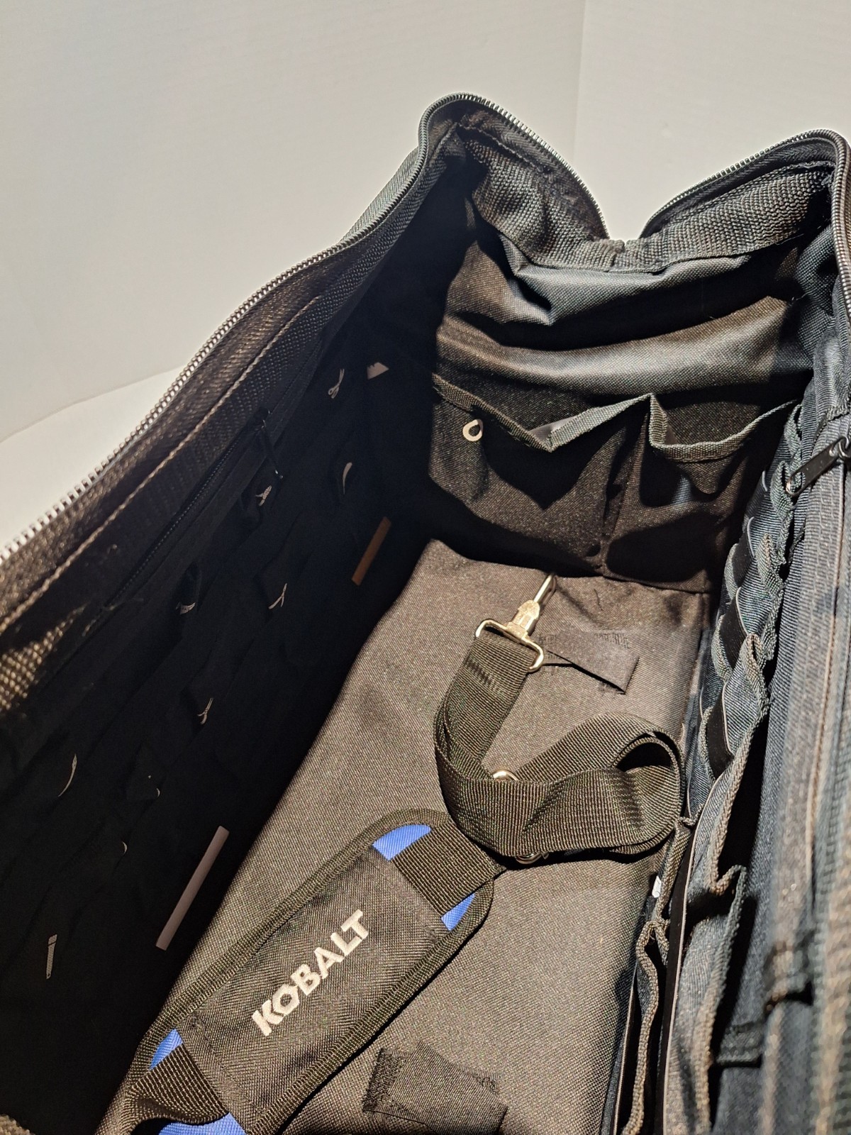 Kobalt Large Tool Bag, Hard Case, Canvas, Many Pockets, Heavy Duty 19″